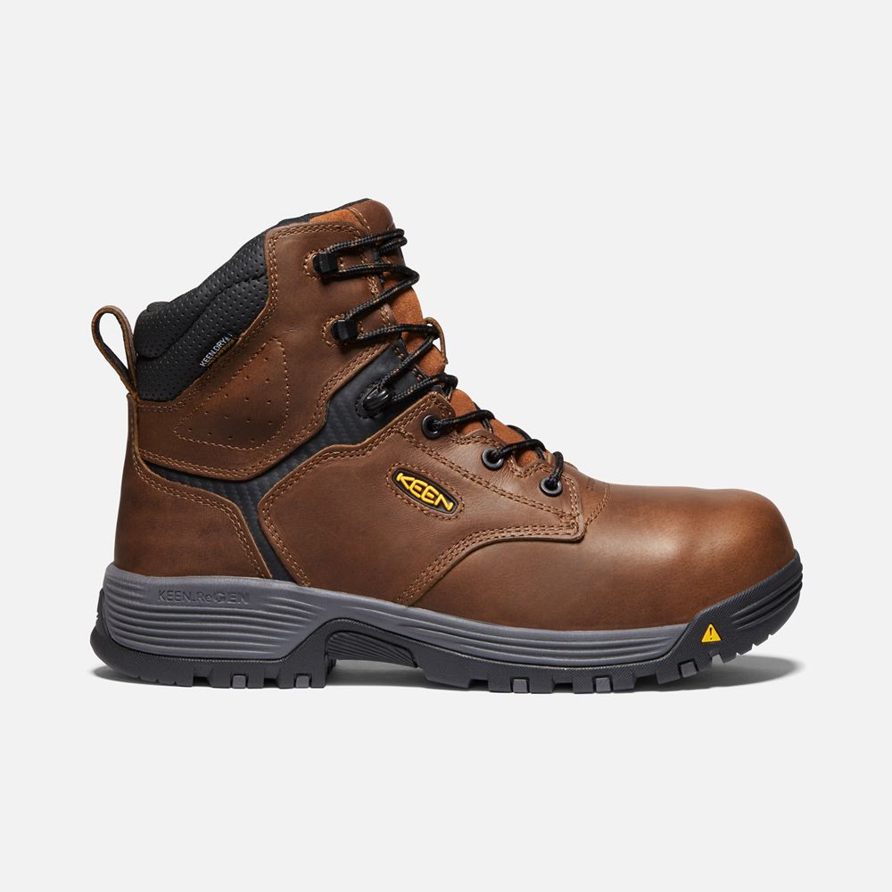 Botte de Travail Keen Homme Marron | Chicago 6" Internal Met Waterproof (Carbon-Fiber Toe) | SCXAE-4